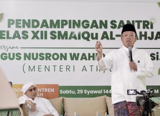 Berikan Motivasi, Menteri Nusron Ingin Santri Dikader sebagai Pelaksana Kebijakan di Bidang STEM