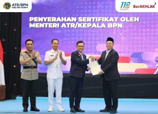 Serahkan Sertipikat Hak Pakai untuk Lemhannas RI, Menteri Nusron: Perkuat Kepastian Hukum Aset Negara
